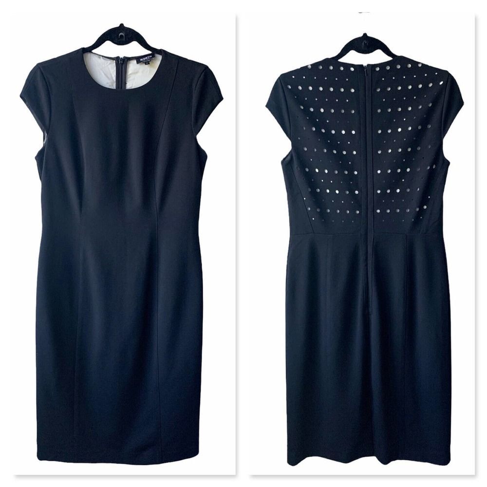 Worth New York Laser Dot Cutout Sheath 4